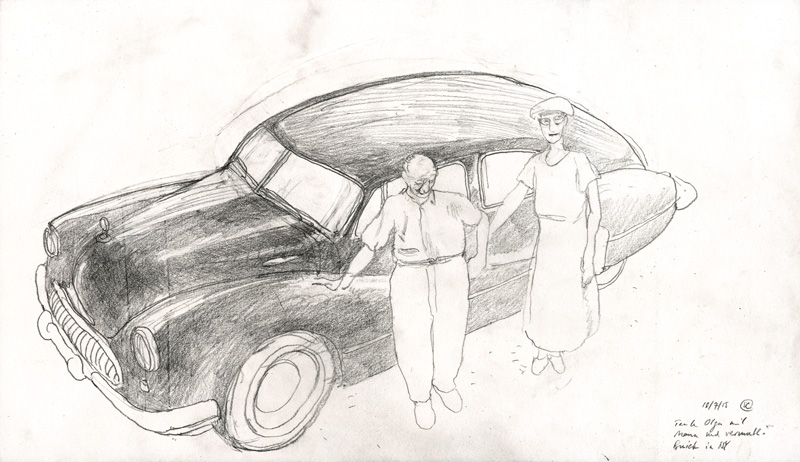 Tante Olga mit Buick und Ehemann, Tante Olga mit Buick und Ehemann