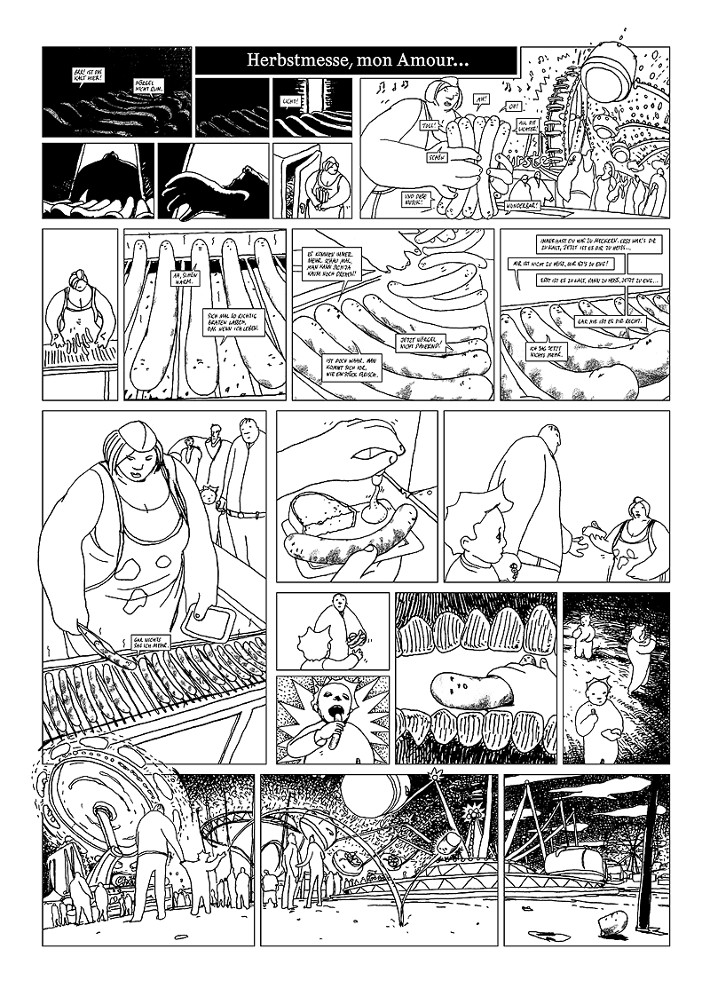 Herbstmesse Vergrösserung, Comic, 1-seitig.